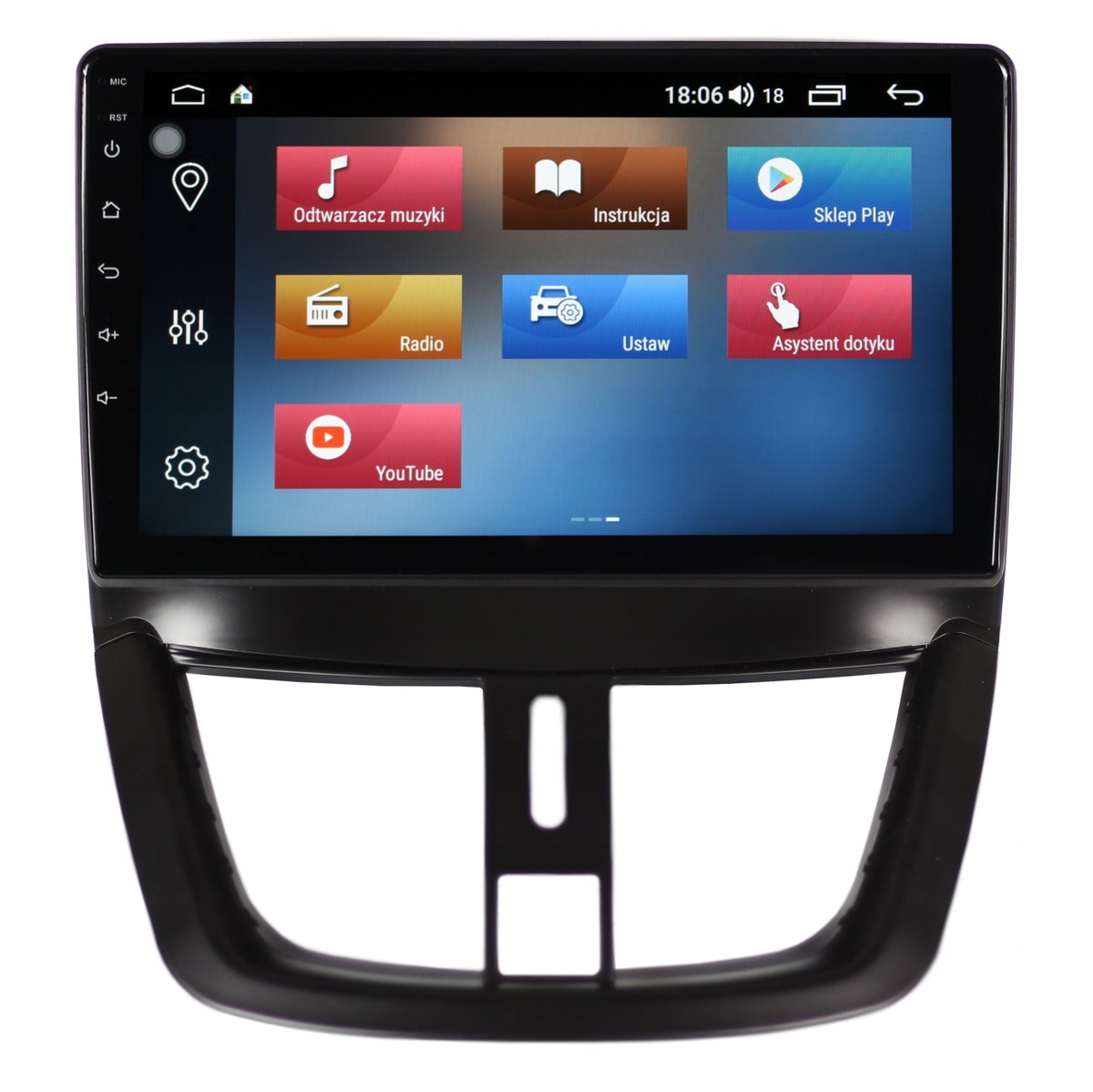 RADIO NAWIGACJA GPS PEUGEOT 207 2006-2012 ANDROID