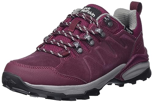 Jack Wolfskin Damskie buty trekkingowe Refugio Texapore Low W, Dark Maroon, 42 EU, Dark Maroon, 42 EU