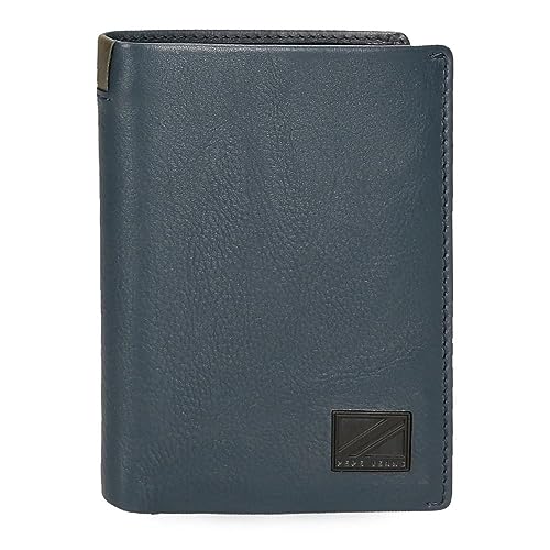 Pepe Jeans Marshal Pionowy portfel z portfelem, jeden rozmiar, niebieski, Talla única, Portfolio pionowe z toreb