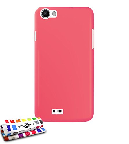 Wiko Ultraflache harte Schutzhülle LENNY [Le Pearls Premium] [Bonbonrosa] von MUZZANO + STIFT und MICROFASERTUCH MUZZANO GRATIS - Das ULTIMATIVE, ELEGANTE UND LANGLEBIGE Schutz-Case für Ihr LEN