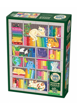 Puzzle 1000 Koty i książki