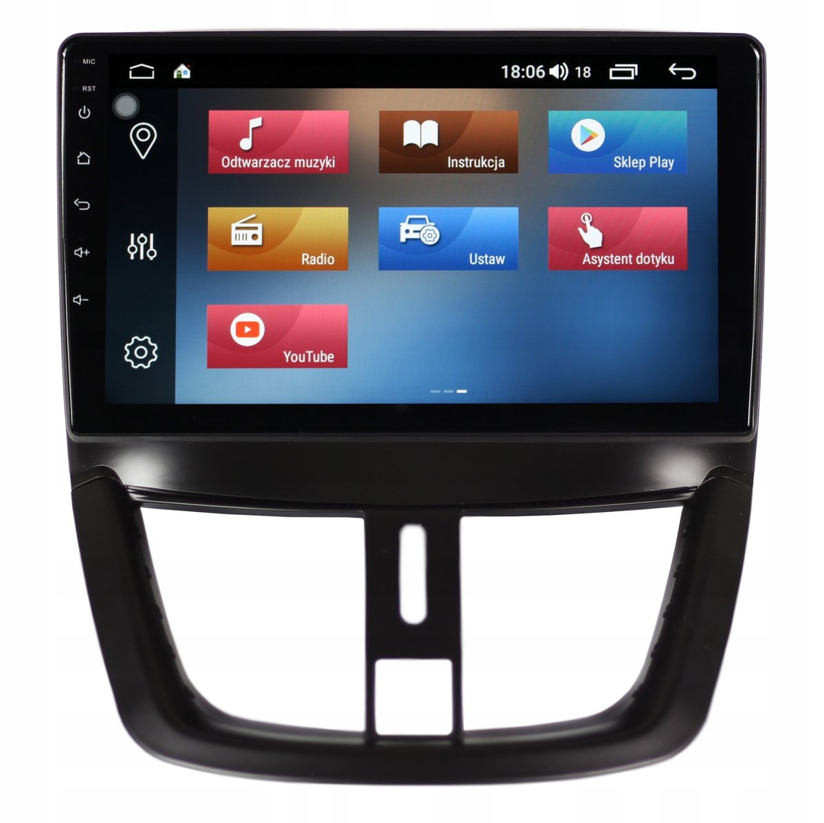 Radio Nawigacja Gps Peugeot 207 2006-2012 Android