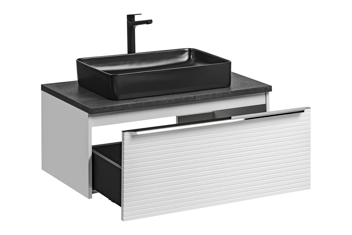 Comad Leonardo White szafka 90 cm podumywalkowa wisząca Biały Smooth/mat LEONARDOWHITE82-90-B-1S