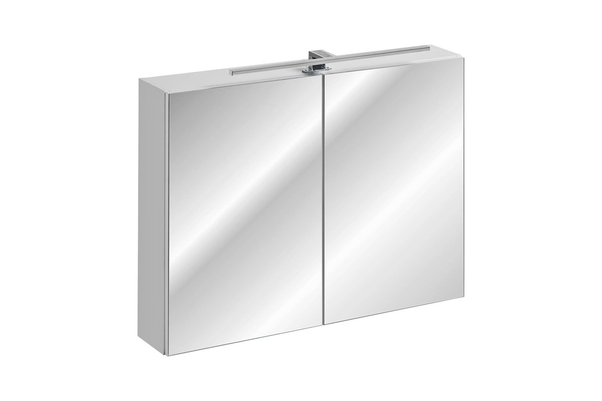 Comad Leonardo White szafka 90 cm lustrzana Biały Smooth/mat LEONARDOWHITE84-90-B-2D