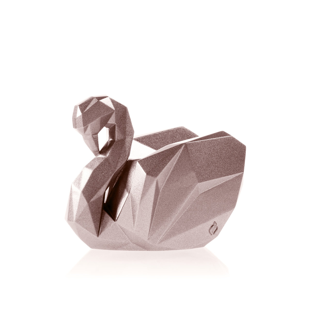Świecznik Swan Low-Poly Rose Gold Poli