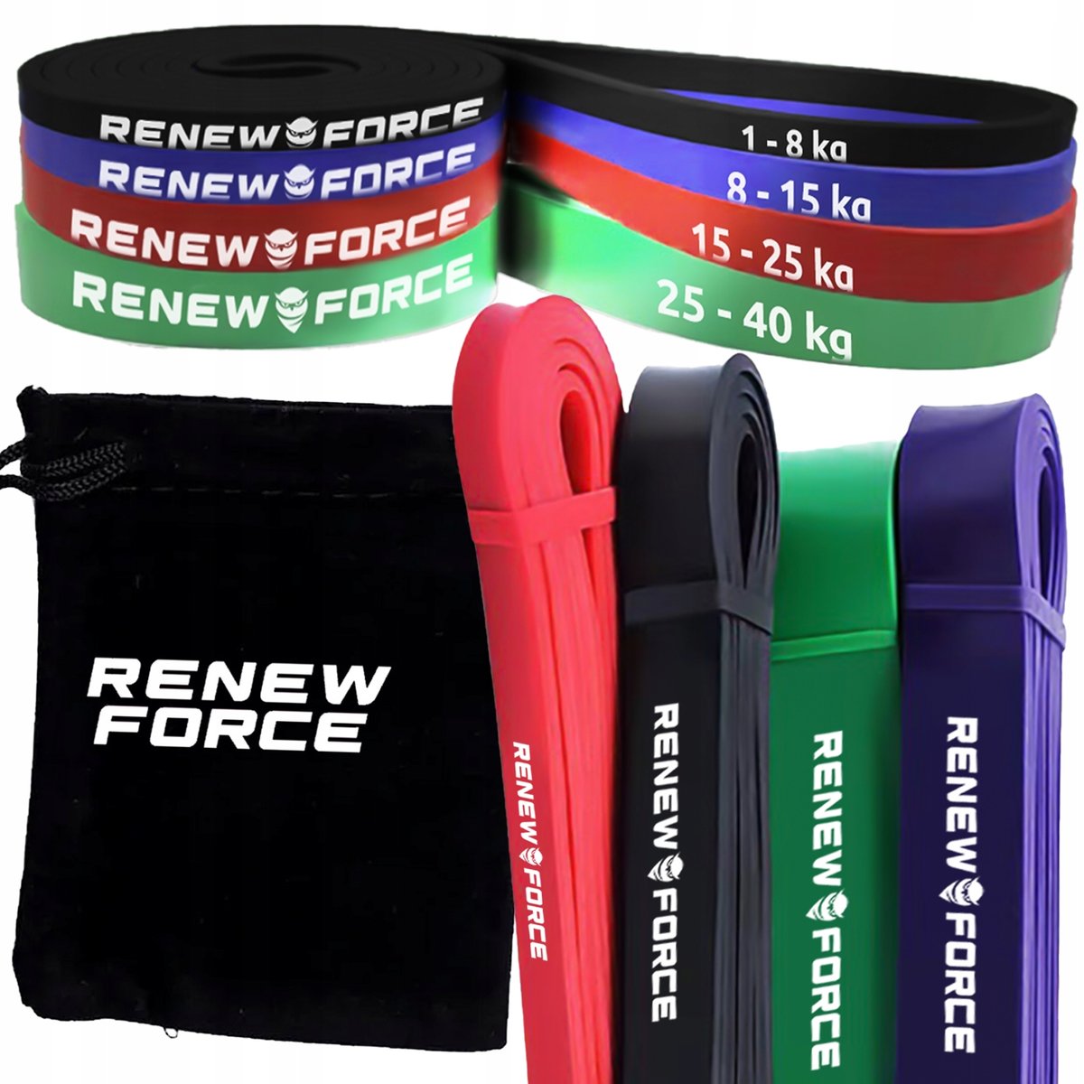 GUMY TRENINGOWE ZESTAW 4 GRUBYCH GUM TB3