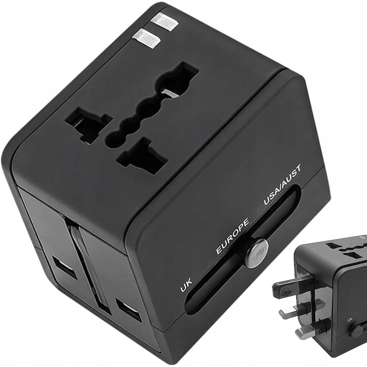 Przejściówka Świat Adapter Gniazdka USA UK EU USB WHS-USB004D