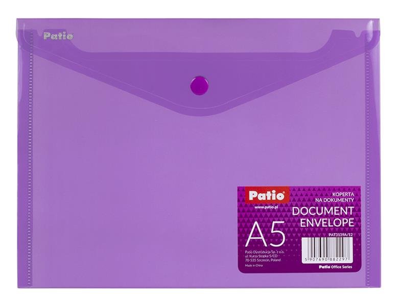 KOPERTA NA DOKUMENTY A5 PATIO PAT3139A/15  FIOLETOWA