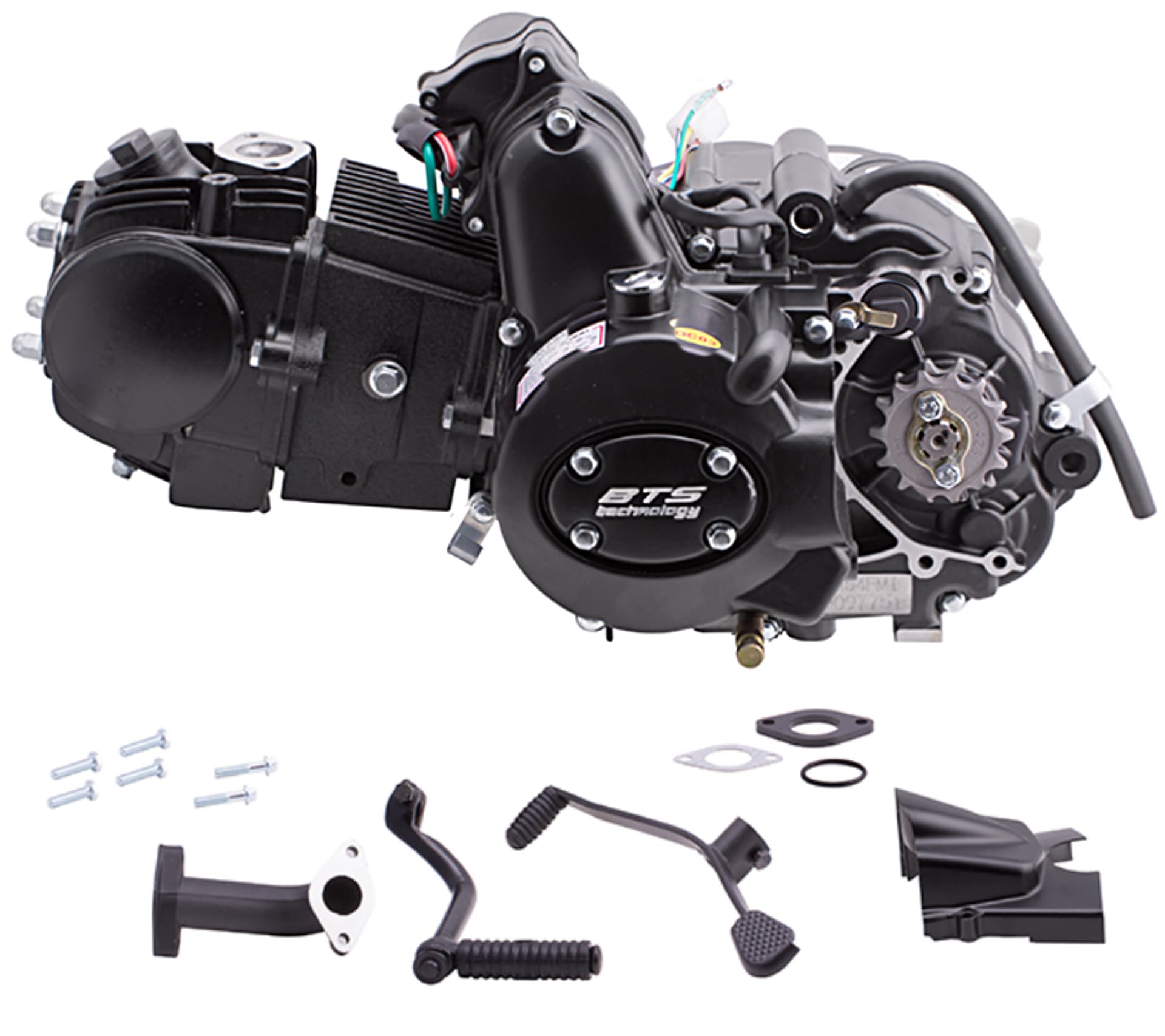 Silnik BTS poziomy 154FMI, 125cc 4T, 4-biegowy Manual, czarny