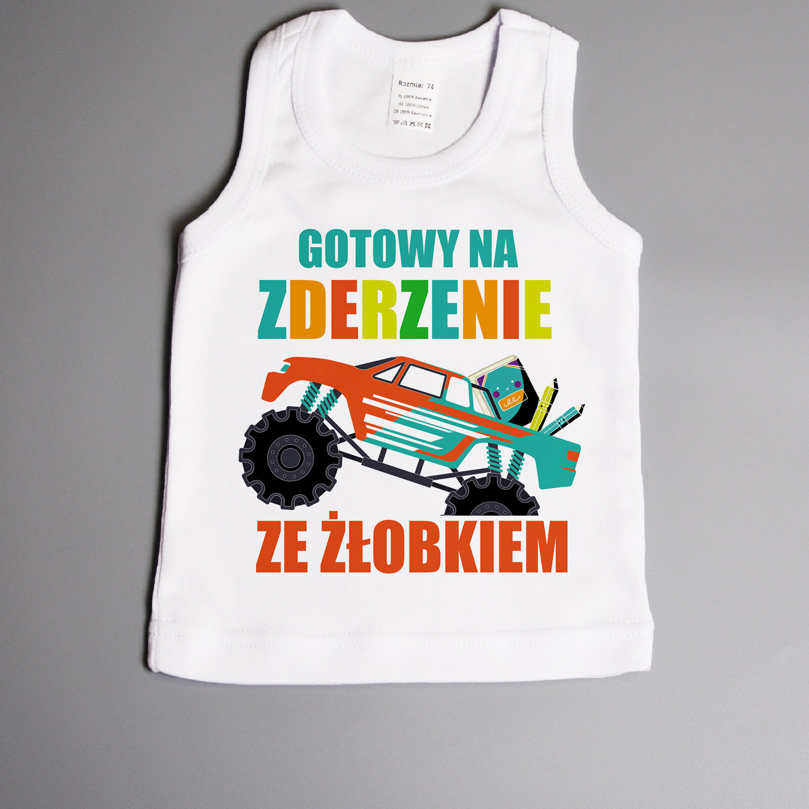 Gotowy na zderzenie ze żłobkiem - koszulka na ramiączkach