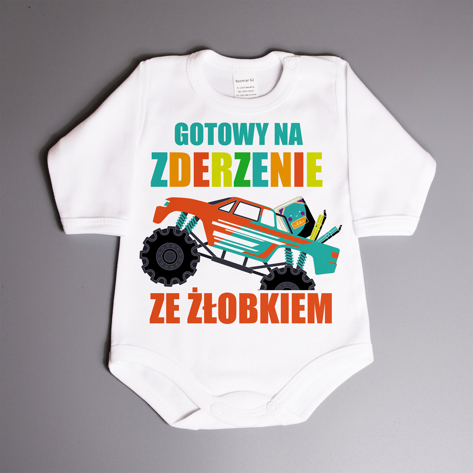 Gotowy na zderzenie ze żłobkiem - body dziecięce