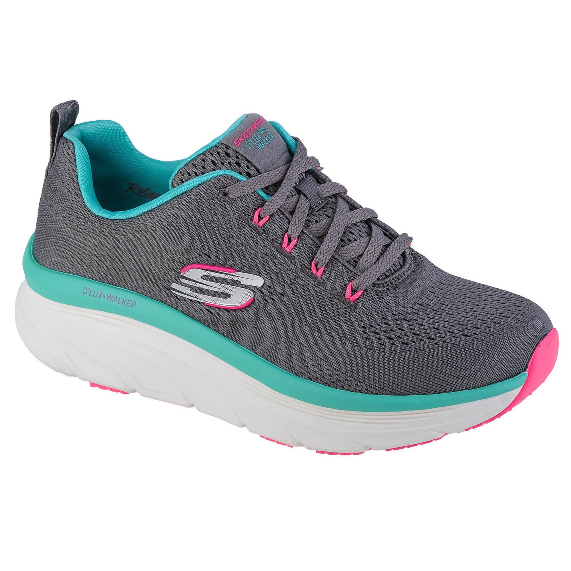 Skechers Damskie trampki D'LUX Walker, szare, 5 UK
