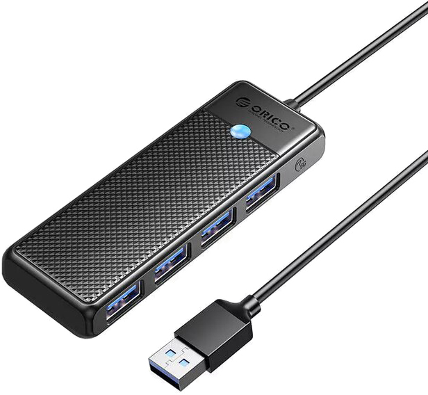 Фото - Кардридер / USB-хаб Orico Hub USB-A 4 porty USB-A 3.0 5Gbps czarny 