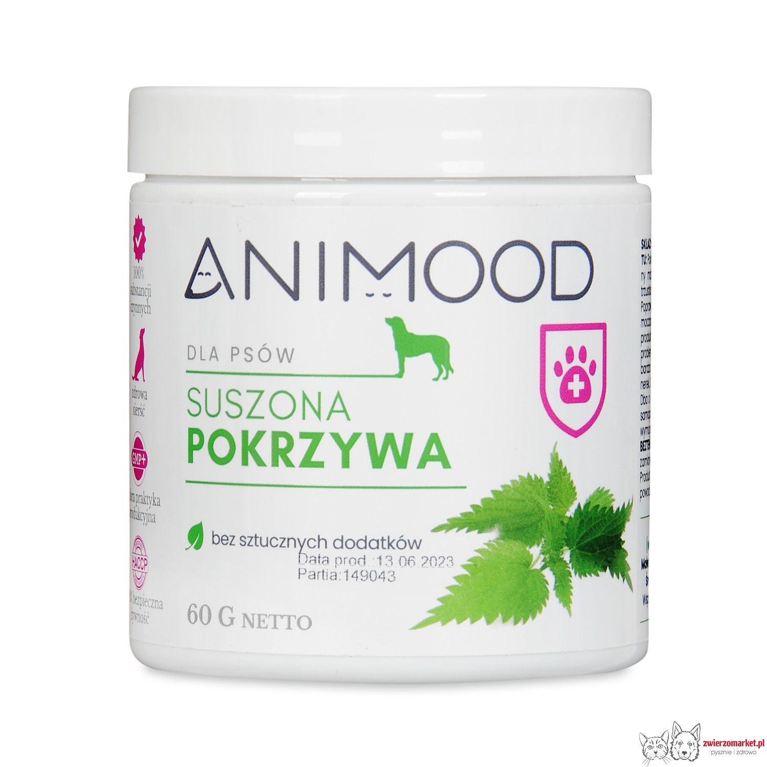 ANIMOOD Pokrzywa suszona dla psa 60g