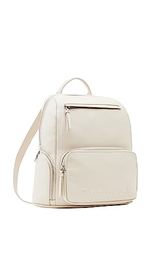 Desigual Women's Back_Half Logo Chester, White, One Size, biały, jeden rozmiar