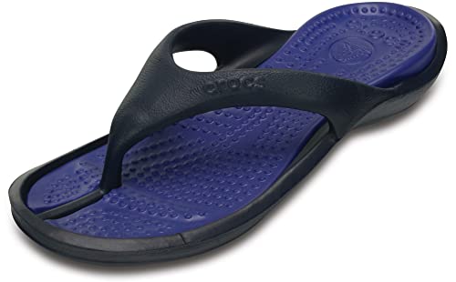 Crocs Klapki męskie i damskie unisex Ateny | sandały dla dorosłych, Granatowy (Navy Cerulean Blue), 2 UK