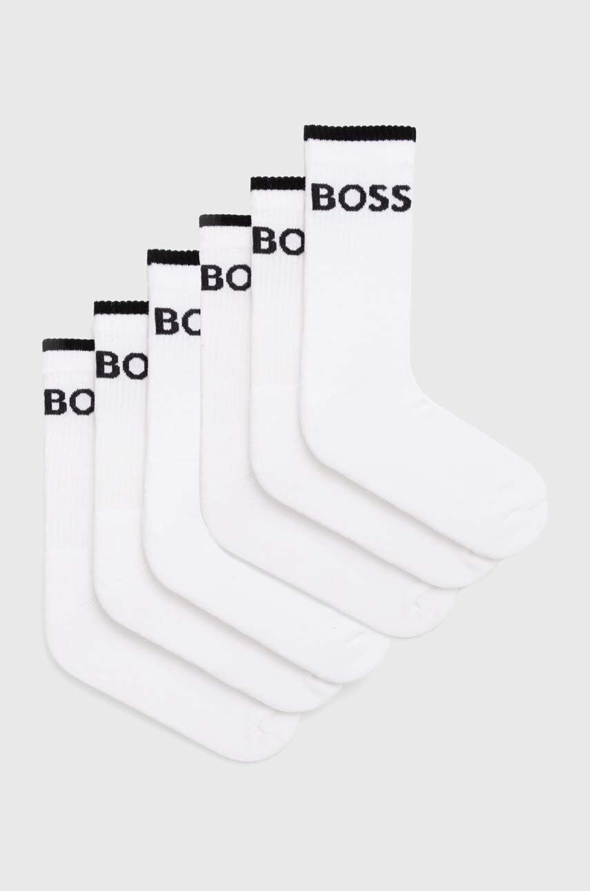 BOSS skarpetki 6-pack męskie kolor biały - Boss