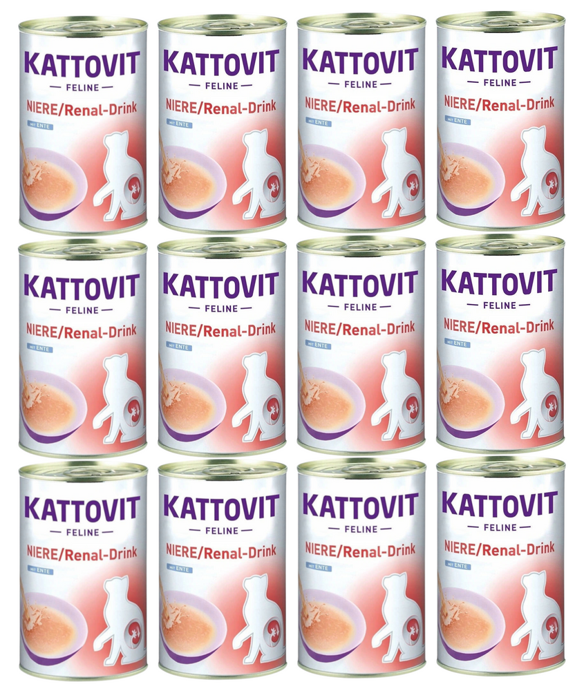 Kattovit Drink Niere/Renal kaczka 12x135ml puszka