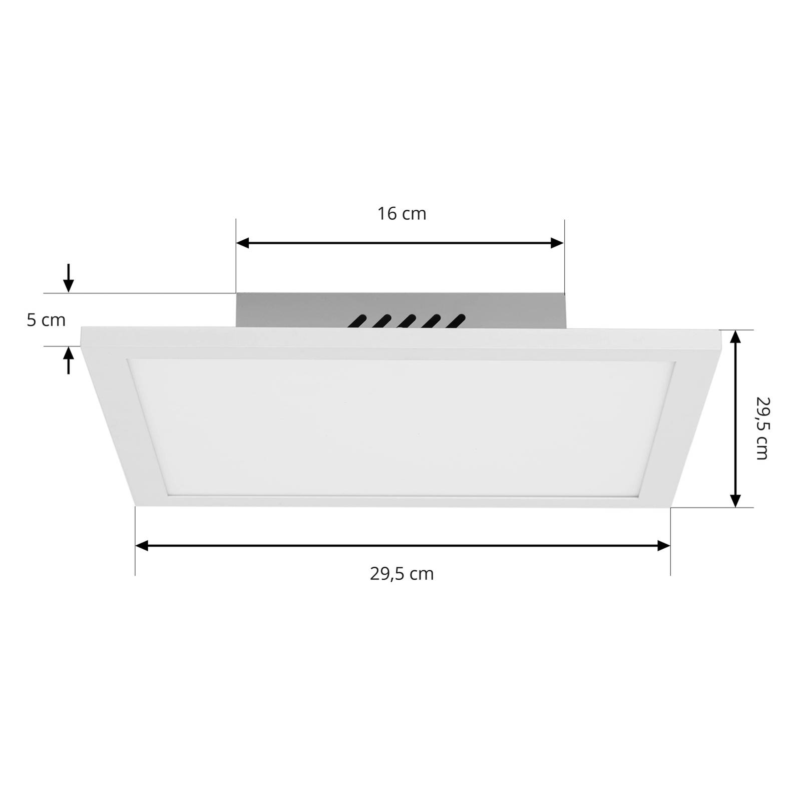 Panel LED Lindby Lamin, biały, 30 cm, aluminium, CCT, pilot