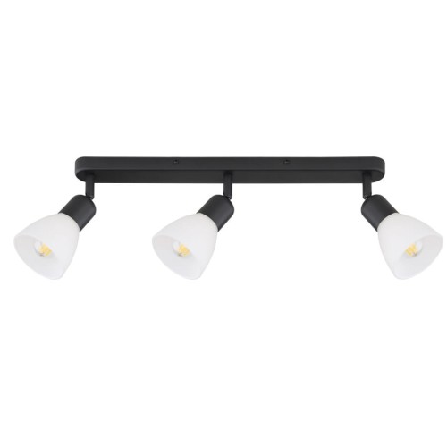 Czarna listwa sufitowa z reflektorami LP-877/3W BK z serii MALTA