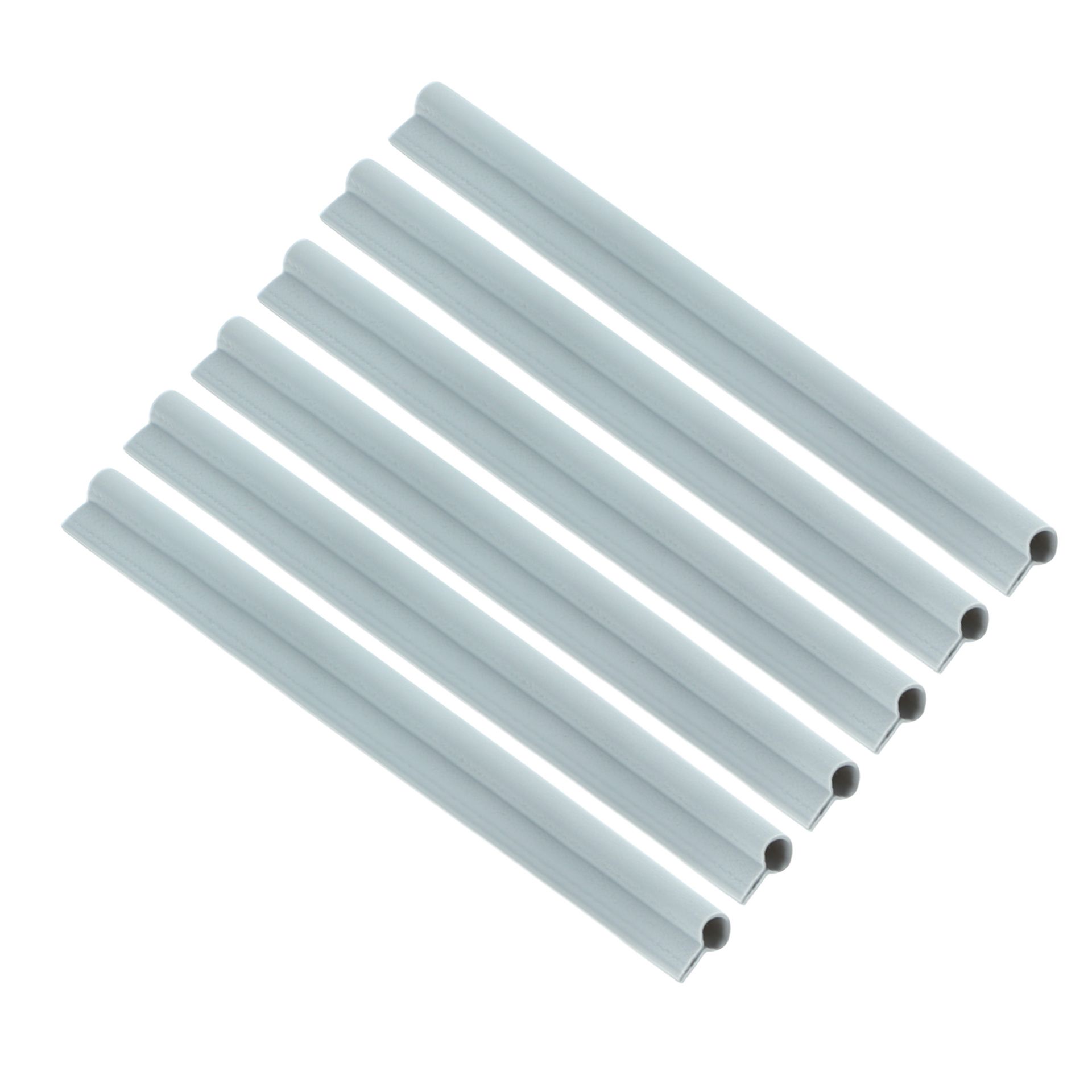 Klipsy do taśmy ogrodzeniowej jasnoszare 1 x 17 cm, 6 szt.