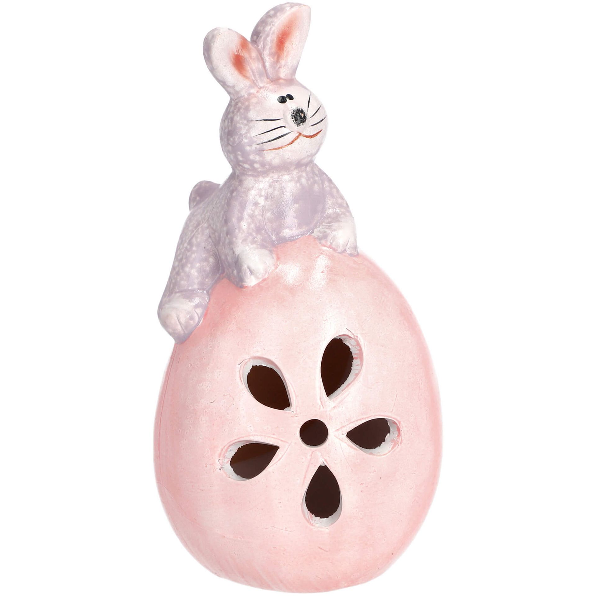 Figurka zajączka wielkanocnego 19 x 10 cm, różowa