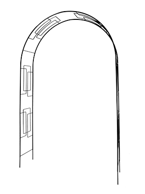 Pergola ogrodowa na kwiaty Atri 250 cm, czarna