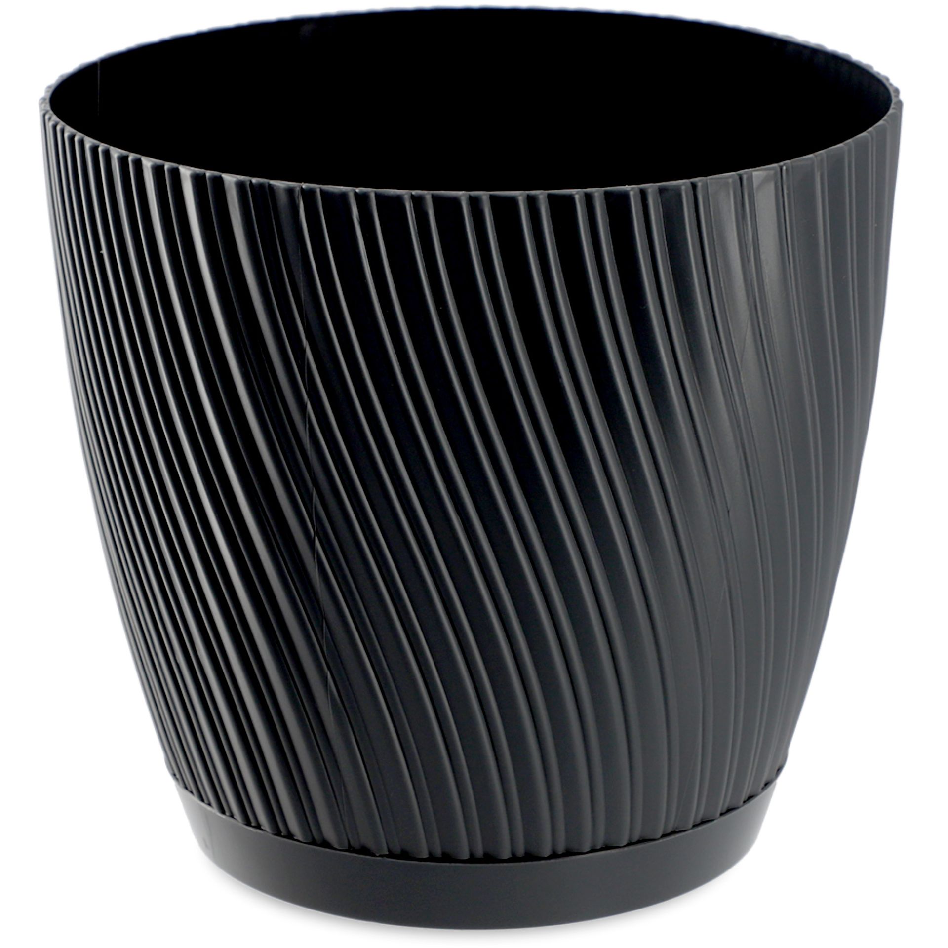 Doniczka z podstawką Tubas 27 cm, antracyt