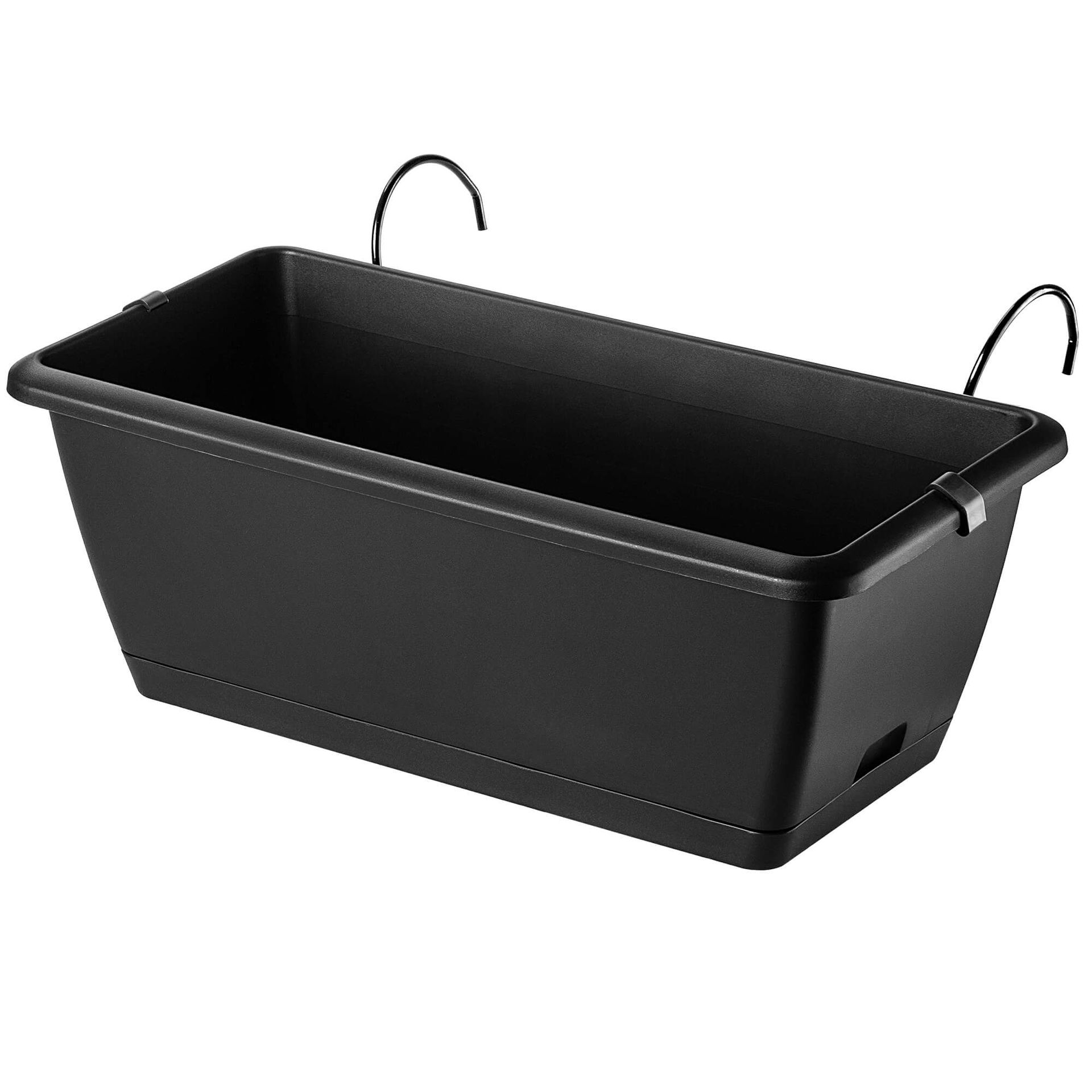 Skrzynka balkonowa Perama 40 cm z uchwytami, antracyt