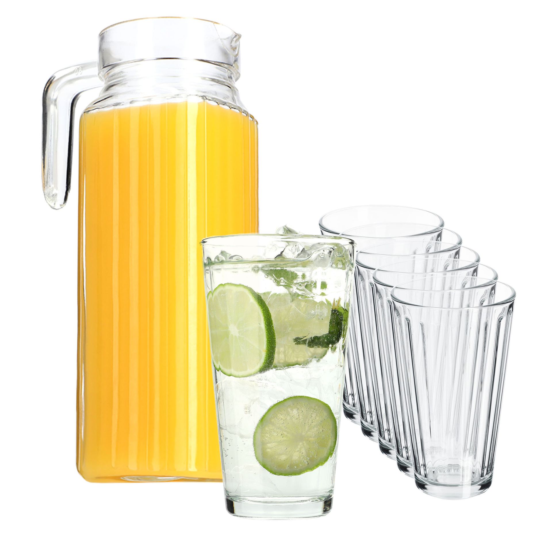 Zestaw szklanek Blera 360 ml  6 szt + Dzbanek Bargano 1,1L