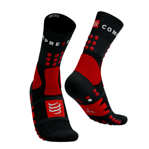 COMPRESSPORT Skarpetki trekkingowe HIKING SOCKS black/red/white