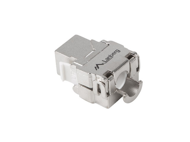 LANBERG Moduł Keystone gniazdo RJ45 > LSA beznarzędziowy FTP kat.5e 180° do puszki montażowej KSF5-2000