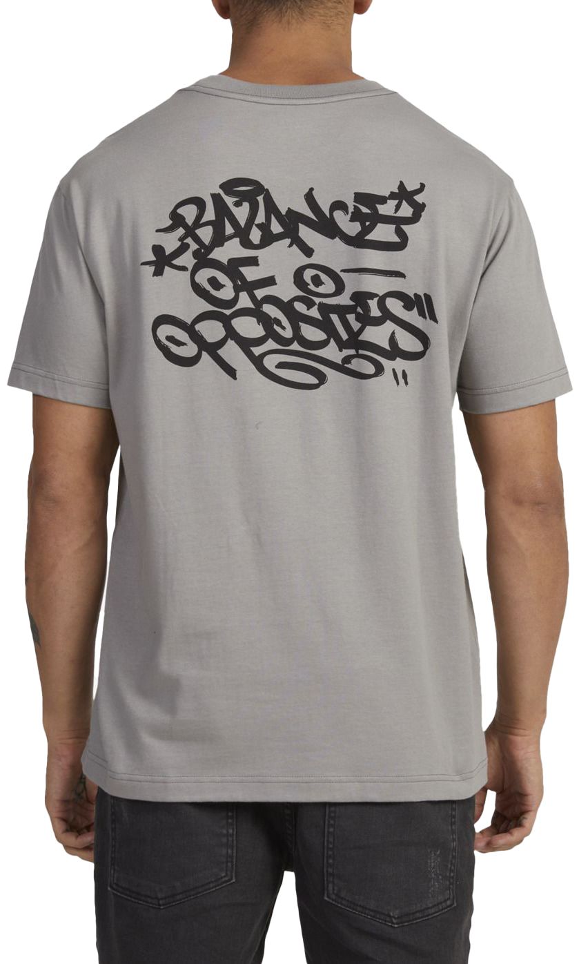 t-shirt męski RVCA DMOTE TAG TEE Motors Grey - SLY0
