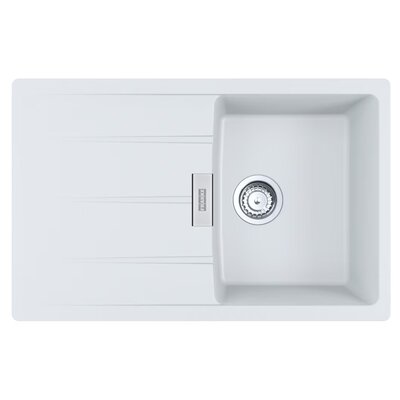 Franke Centro CNG 611-78 GSC Zlewozmywak granitowy jednokomorowy 78x50 cm biały polarny 114.0687.317