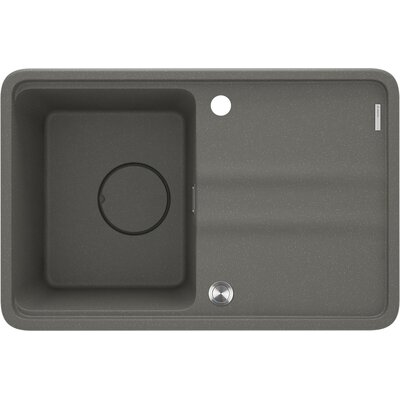 DEANTE Zlewozmywak 67x44 MOMI antracyt metalik, elementy stalowe, k.pneum. ZKM_T11A