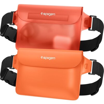 Etui wodoodporne Spigen A620 Universal Waterproof Waist Bag 2-Pack Sunset Orange