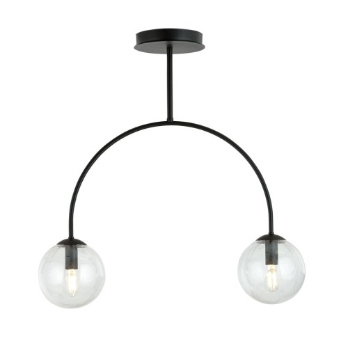 Archi lampa sufitowa 2xE14 czarna/transparentna 1286/2