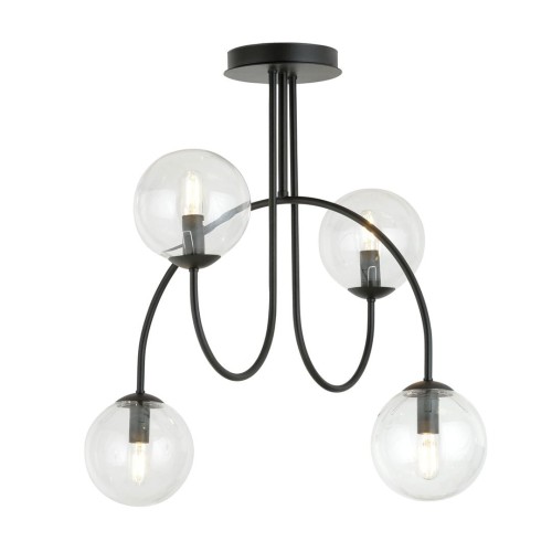Archi lampa sufitowa 4xE14 czarna/transparentna 1286/4A