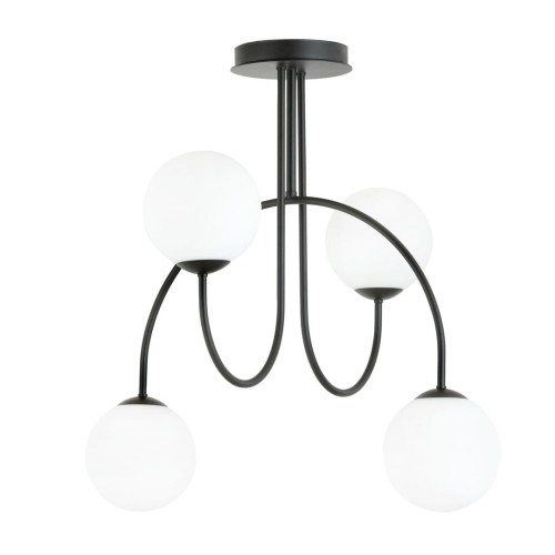 Archi lampa sufitowa 4xE14 czarna/biała 1288/4A