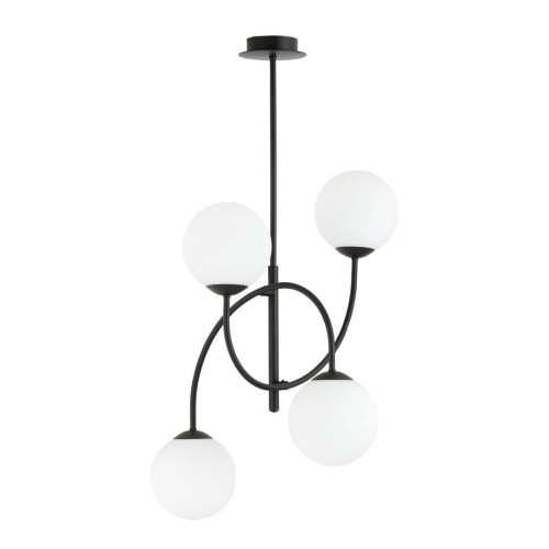 Archi lampa wisząca 4xE14 czarna/biała 1288/4B
