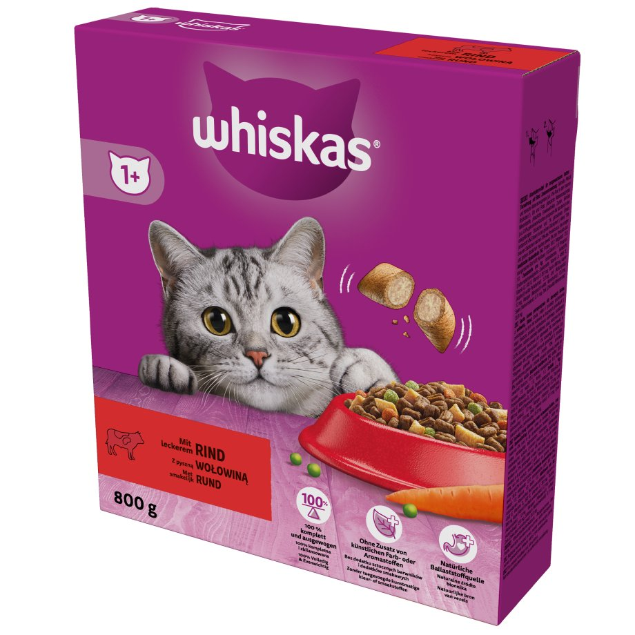 Whiskas - Karma sucha z wołowiną dla kota