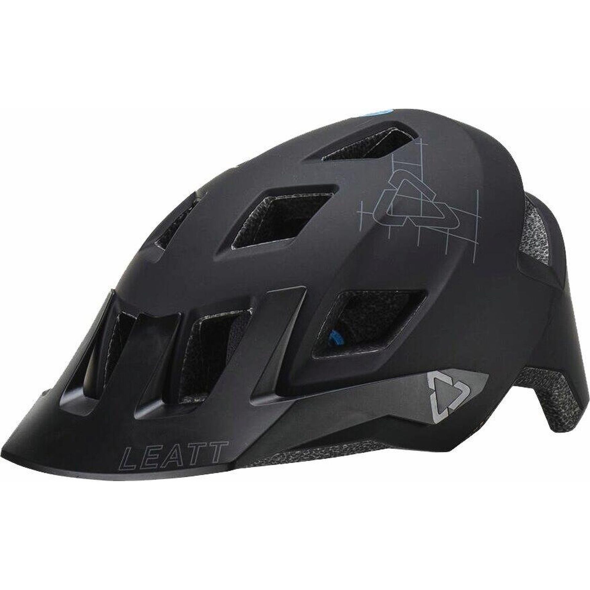 Leatt Kask Rowerowy Mtb Allmtn 1.0 V23 Helmet Stealth Czarny M (55-59 cm)