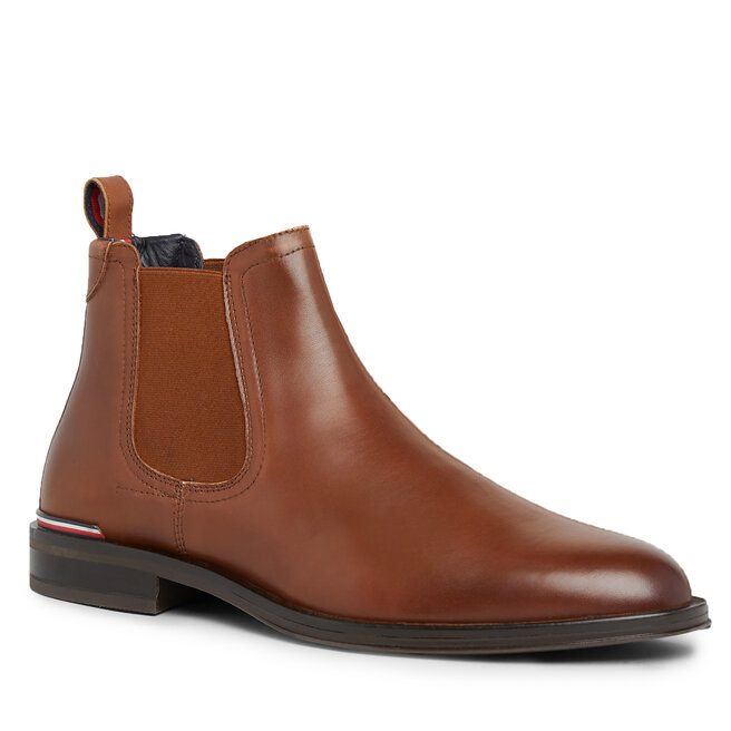 Sztyblety Tommy Hilfiger Core Rwb Hilfiger Lth Chelsea FM0FM04806 Winter Cognac GVI