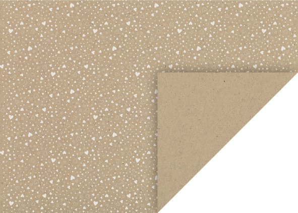 Papier A4 kraft serca białe