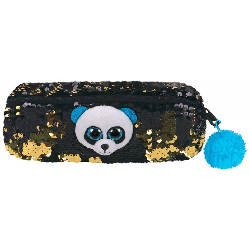 Piórnik saszetka, dla dziewczynki, Ty INC., panda, złoty