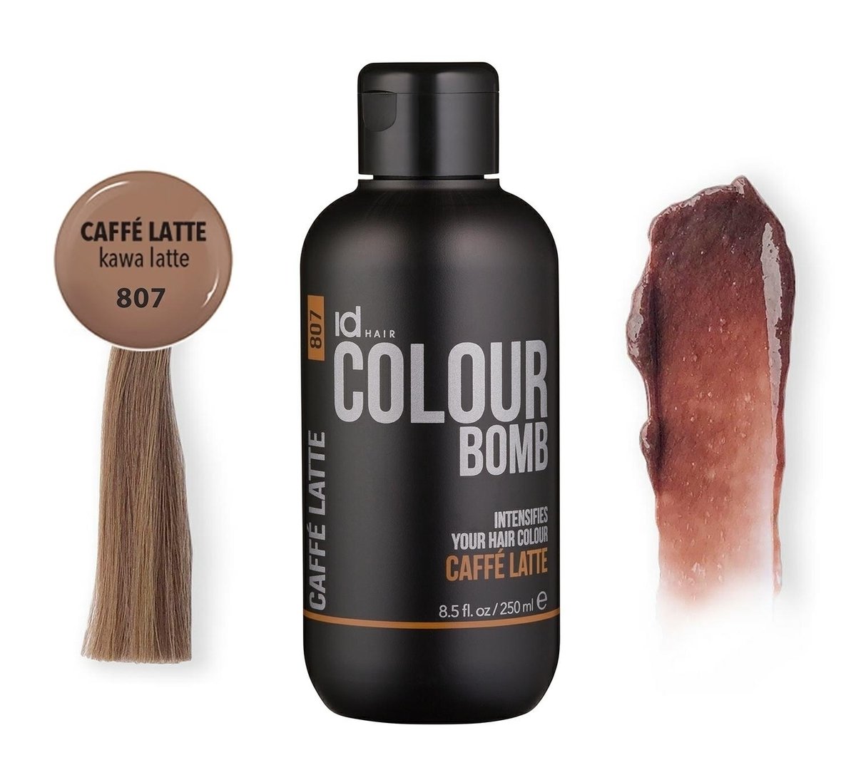 Colour Bomb - Kawa Latte 250ml - 807 odżywka koloryzująca z keratyną i wit.B5