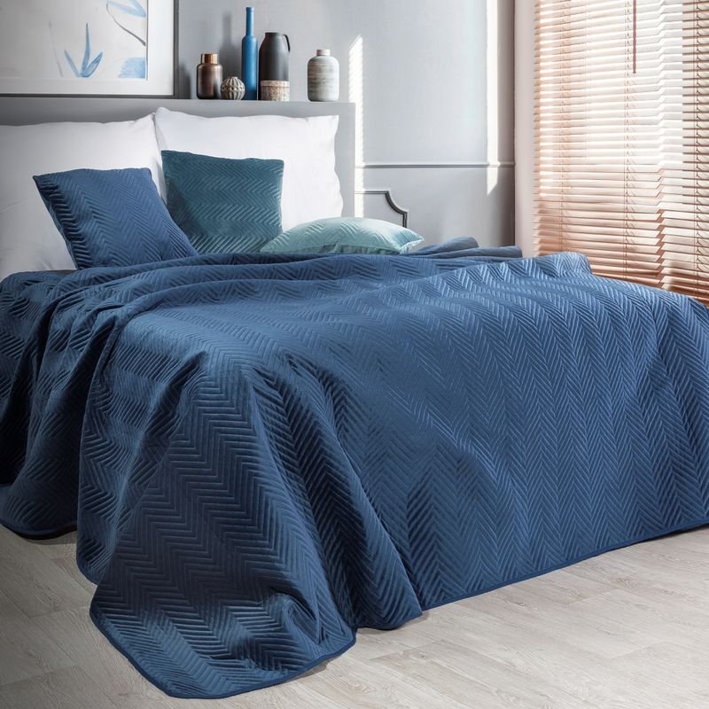 Euro Firany Narzuta 230 x 260 Euro Welurowa Wz. Sofia Granat 1220596