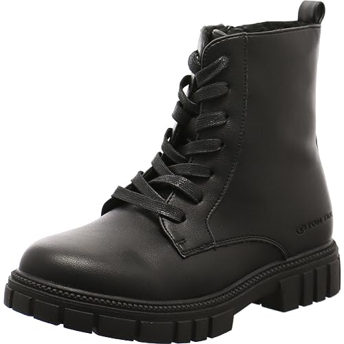 Tom Tailor Kids Dziewczęce 6370400001 modne kozaki, black uni, 38 EU
