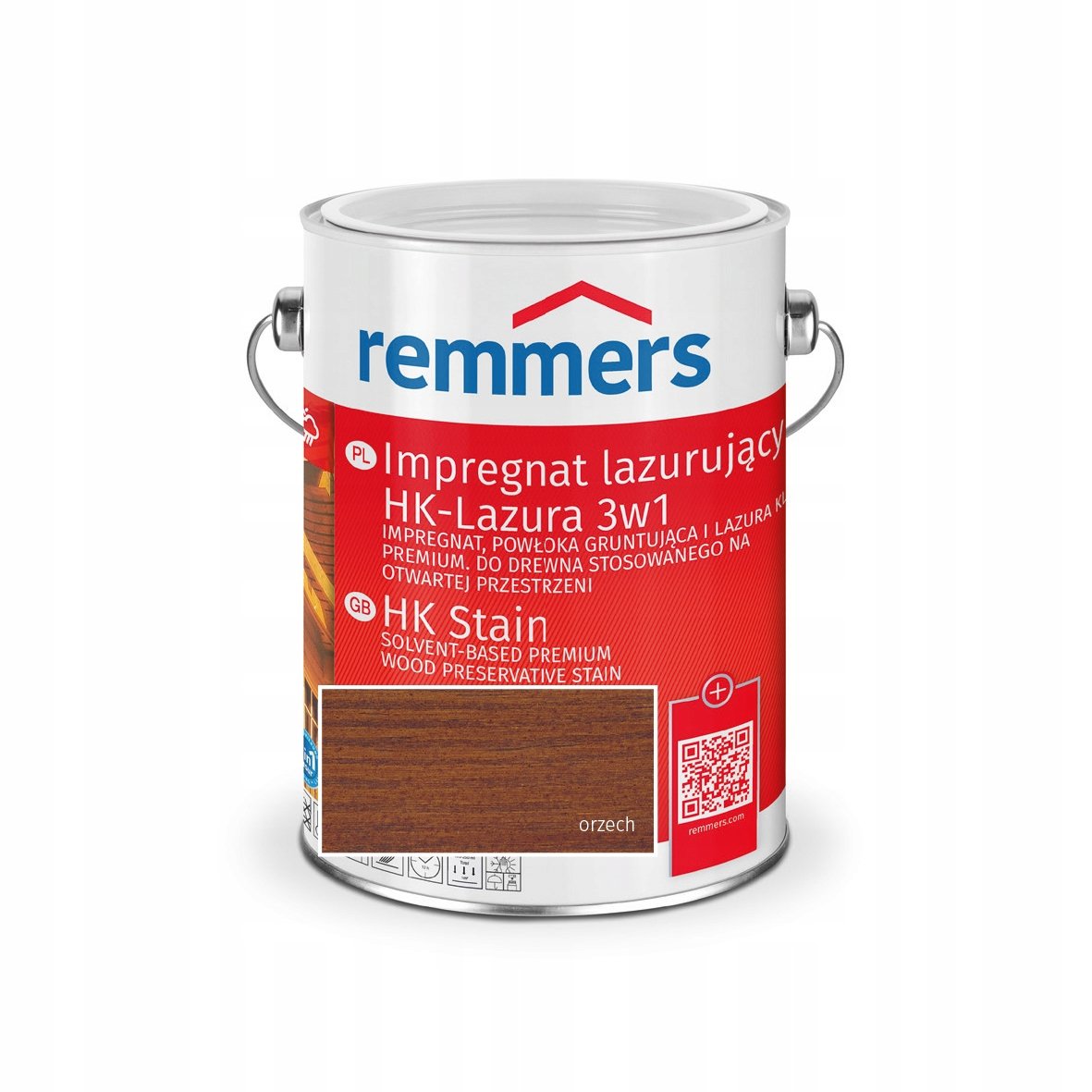 Remmers Impregnat Hk-Lazura 3W1 Orzech 10L