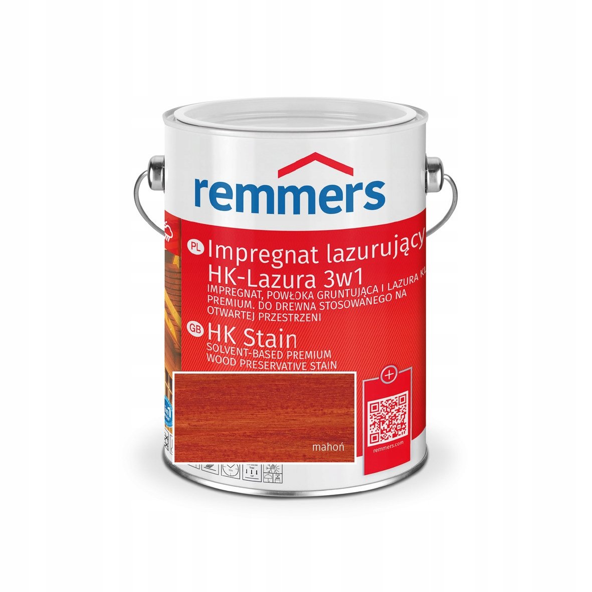 Remmers Impregnat Hk-Lazura 3W1 Mahoń 10L